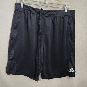 Adidas Shorts Mens XL Black Athletic Lightweight Breathable Polyester Gym Wear